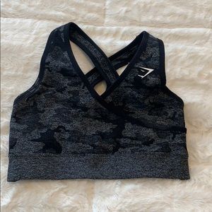 Gymshark Black Camo Sports Bra